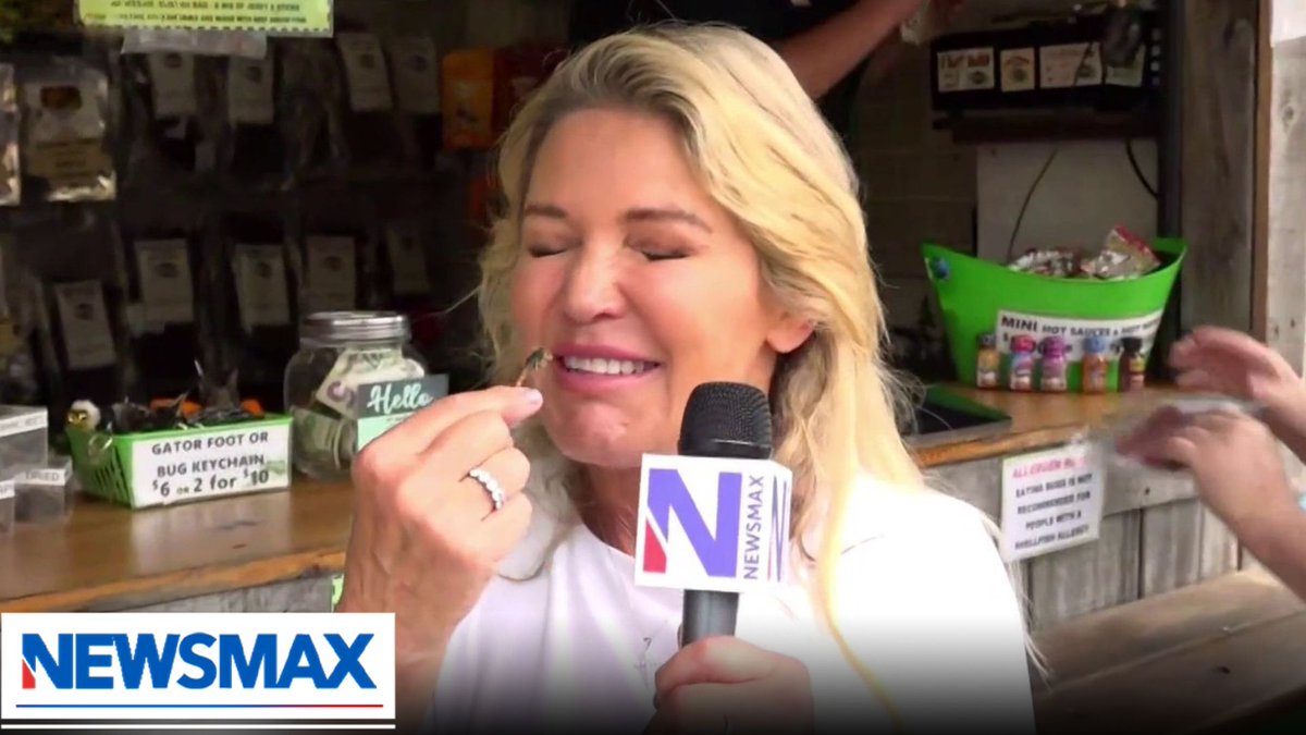 What do scorpions taste like? NEWSMAX host E.D. Hill finds out when she eats a scorpion on live TV at the Wisconsin State Fair. E.D. Hill