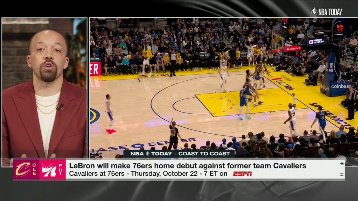 “This is for Cleveland to reestablish themselves as being the second-best team, at least in the East.” David Dennis Jr. on the Cavaliers’ season opener against LeBron and the 76ers 👀
