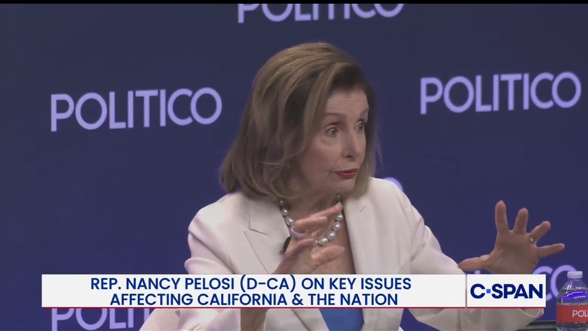 Former Speaker Nancy Pelosi (Nancy Pelosi) to Jonathan Martin: "My role right now is to make sure we win and that we win big in November." She says her goal is 30 seats.
