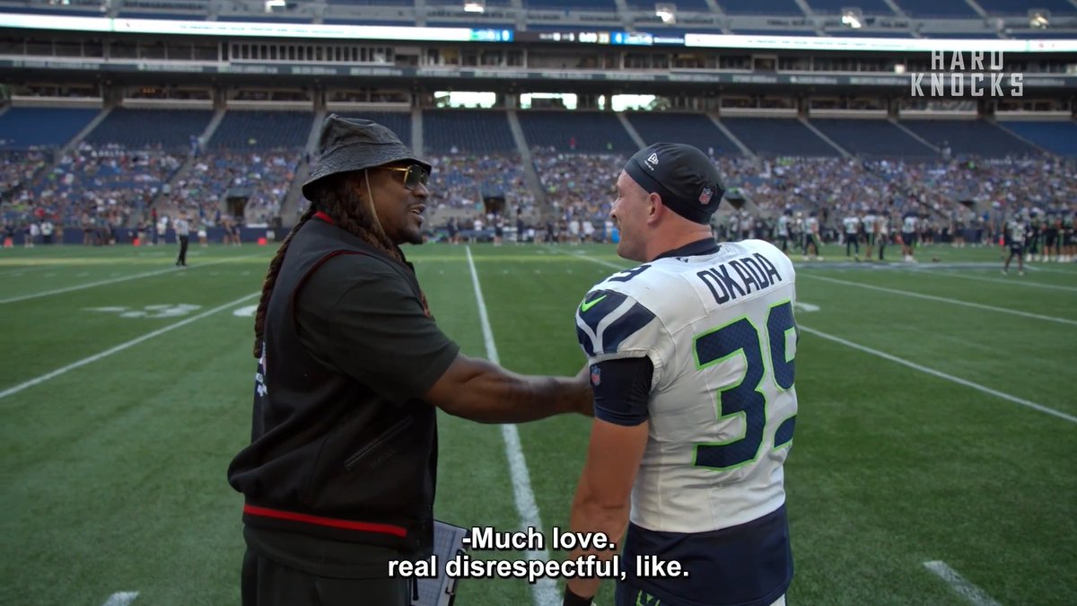 Seattle's secondary is impressing Marshawn Lynch 😂 Hard Knocks: Training Camp with the Seattle Seahawks airs tonight at 9pm ET on HBO Max