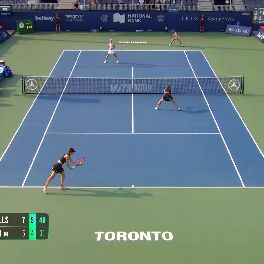 As smooth as possible 💁‍♀️ Olivia Nicholls &amp; Tereza Mihalikova knock out Mertens/Shnaider in straight sets. #NBO26