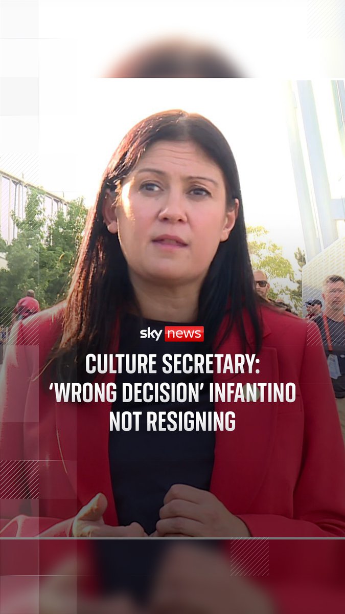 Culture Secretary Lisa Nandy says Gianni Infantino staying on as FIFA president is the 'wrong decision', adding that 'this is the moment to say enough is enough' and 'a change of leadership' at FIFA is needed. Infantino has apologised following backlash over his proposal to sell off stakes in the World Cup, but has insisted he will remain in post. 🔗