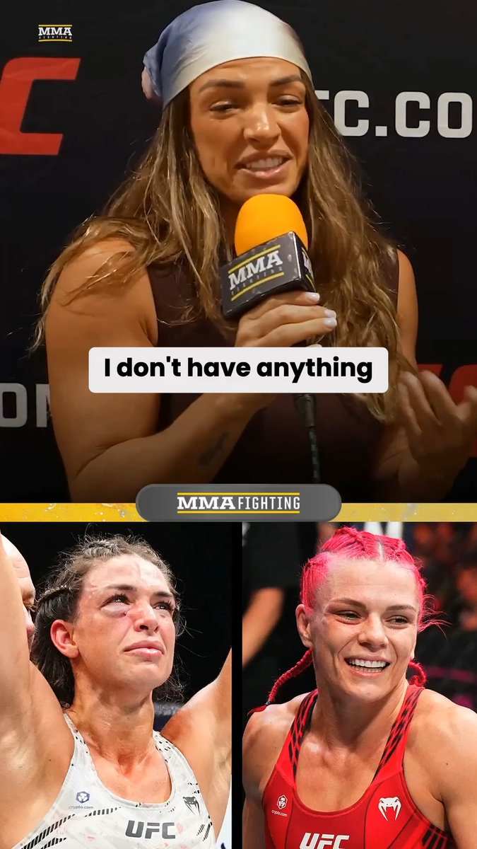 Mackenzie Dern scoffs at Gillian Robertson’s claim that she doesn’t like her ahead of #UFC330: "I’m not someone to put someone down to make myself go up. … I have nothing against her. I’ve never even met her." (🎥 José Youngs)