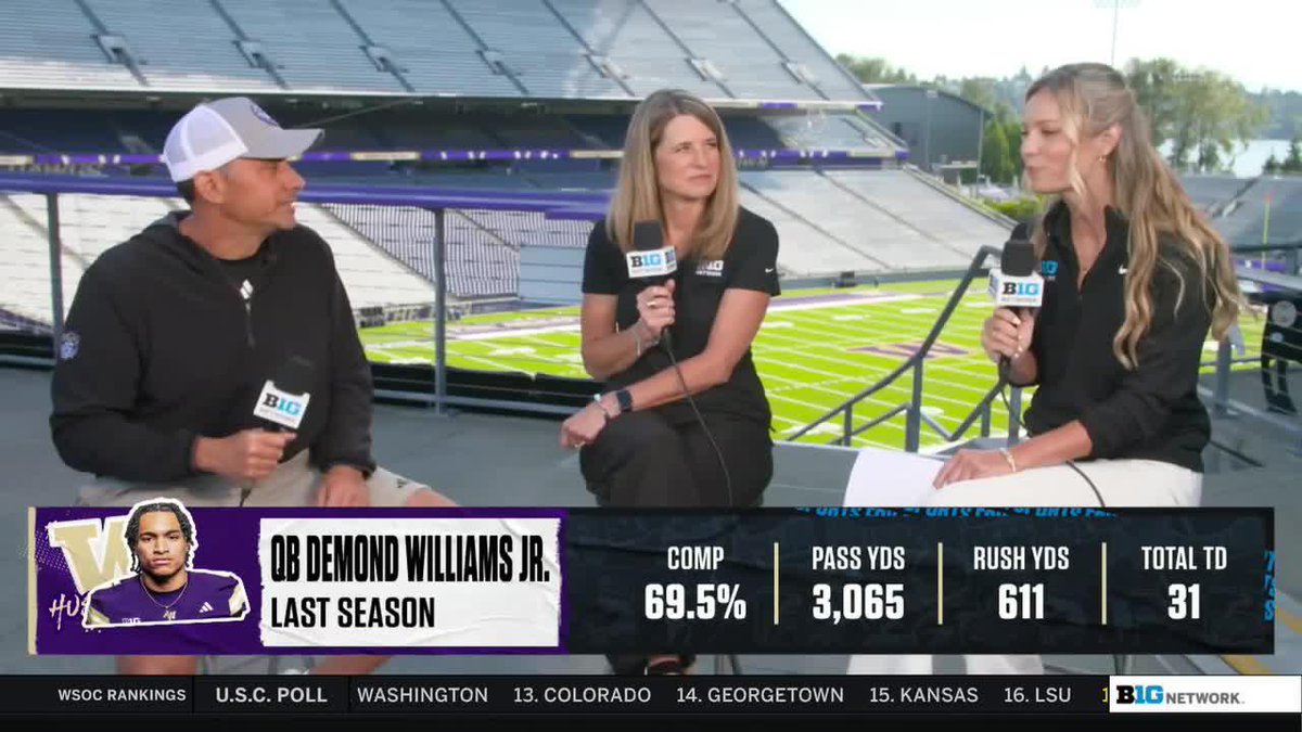 "This is a different Demond." 🗣️ Jedd Fisch on the growth he's seen from Washington Football QB Demond Williams Jr.