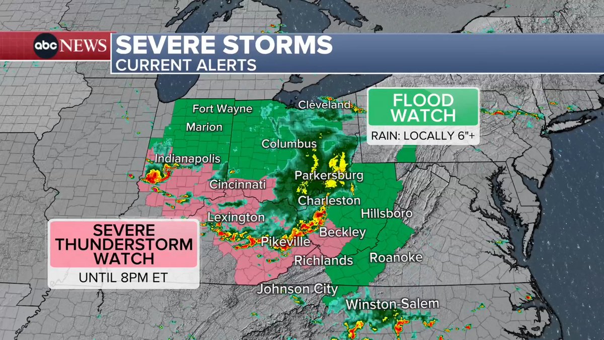 The severe storms tearing through the Heartland with dangerous wind gusts and flash flooding are now moving East. Ginger Zee tracks it all out.