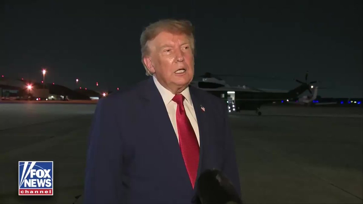 NEW: President Trump brushes off a reporter's question about running for a third term. "I'd love to run, but the law is very strong." "Everybody wants me to do it, but the law is very strong."