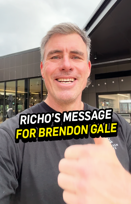 A special message from Matthew Richardson for his old mate Brendon Gale ahead of the Tasmania Football Club CEO's appearance at the bar tonight 👑 #TheFrontBar | Wednesday | 8.30pm AEST 📺