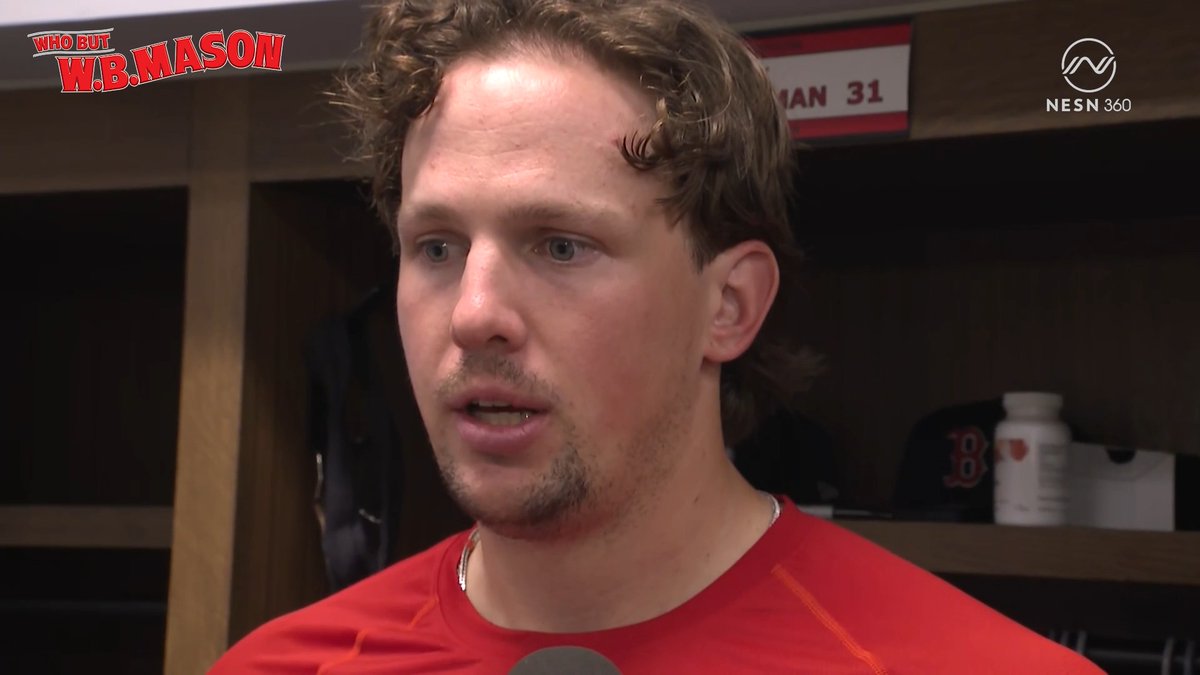 Adley Rutschman on his first #RedSox hit: "You gotta check the feet per second cause I was cooking on that one." 😭 🎙️ Presented by W.B. Mason Co.
