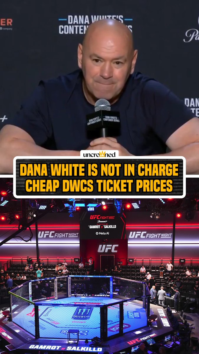 "I have nothing to do with the F***ing tickets." Dana White isn't taking credit for the $25 #DWCS tickets, but he's a fan of it 💵