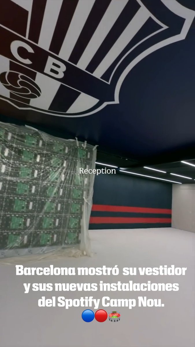 El Barcelona mostró la intimidad del Sportify Camp Nou mostrando su nuevo vestuario y algunas de las instalaciones que tendrá el equipo.🔴🔵🏟️ (Vía @fcbarcelona/ig)