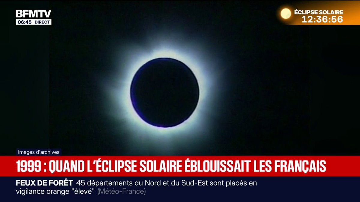 Les images de l'émerveillement des Français devant l'éclipse solaire de 1999