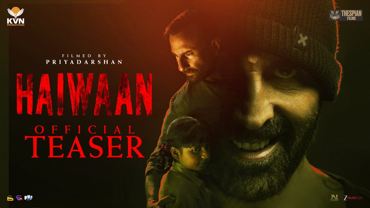 HE hears the danger… I AM the danger ! Ab jeet kiski hogi? Hero ya Haiwaan? #Haiwaan - Teaser out now.