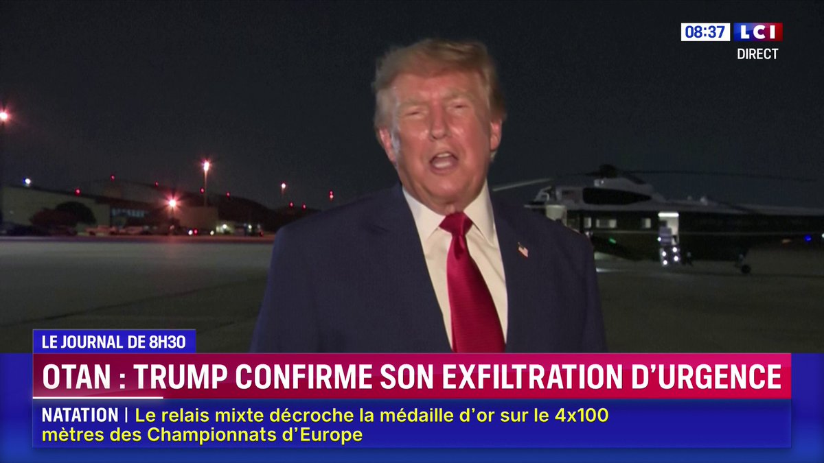 🗣️ "Je suis les recommandations du Secret Service et de l'armée" : Donald Trump confirme son exfiltration d'urgence après le sommet de l'OTAN