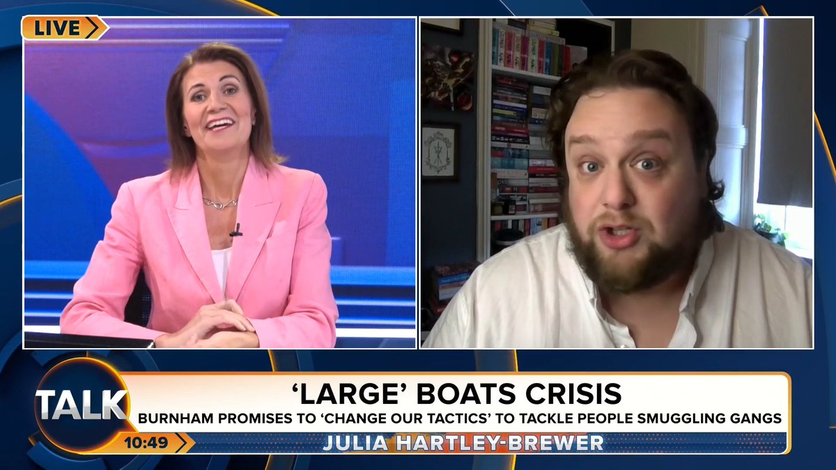 🚨Julia Hartley-Brewer and James Matthewson's heated clash over illegal migration. James: "You are scaring your listeners every day!! Our country is made up of migrants from all over the world." Julia Hartley-Brewer: "I think you are living in cloud cuckoo land!"