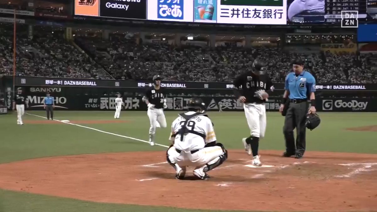 ベース1周が速い🏃 掴んだチャンスは逃さない 山﨑剛 移籍後初ホームラン ⚾️ソフトバンク×ロッテ #chibalotte #だったらDAZN