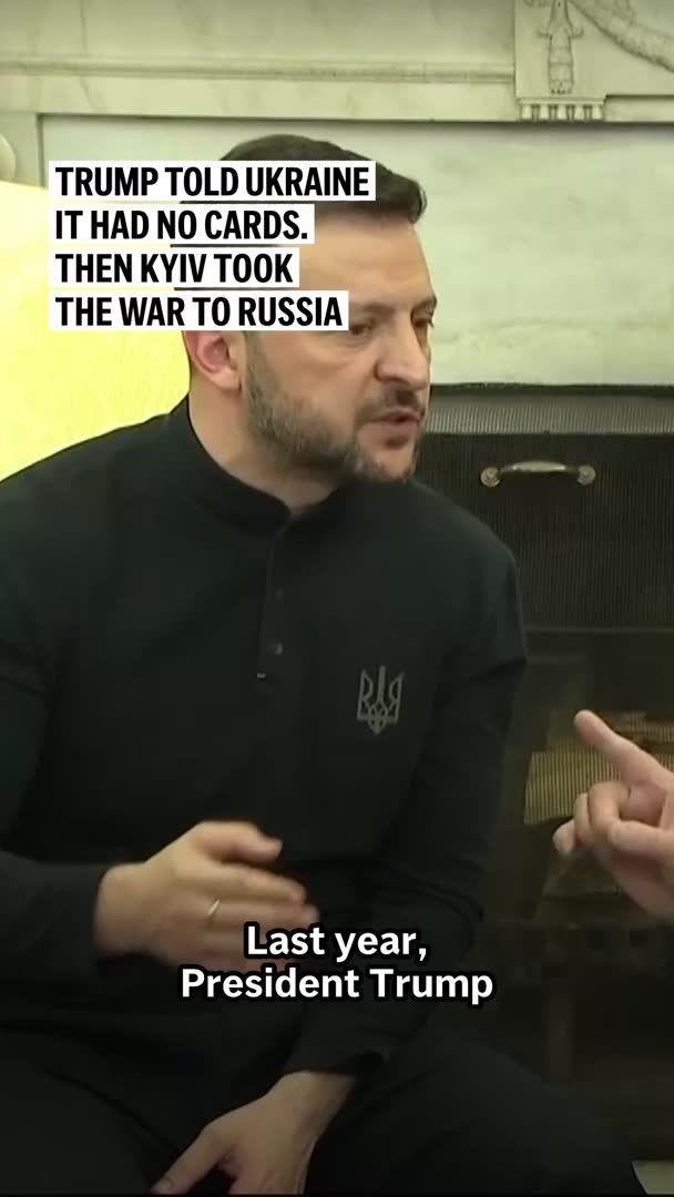 Trump told Zelenskyy last year that Ukraine was in "big trouble" and had "no cards." Since then, Kyiv has ramped up a campaign of longer-range strikes inside Russia, seemingly shifting the narrative in Washington about the war. Since then, Kyiv has ramped up a campaign of longer-range strikes inside Russia, seemingly shifting the narrative in Washington about the war.