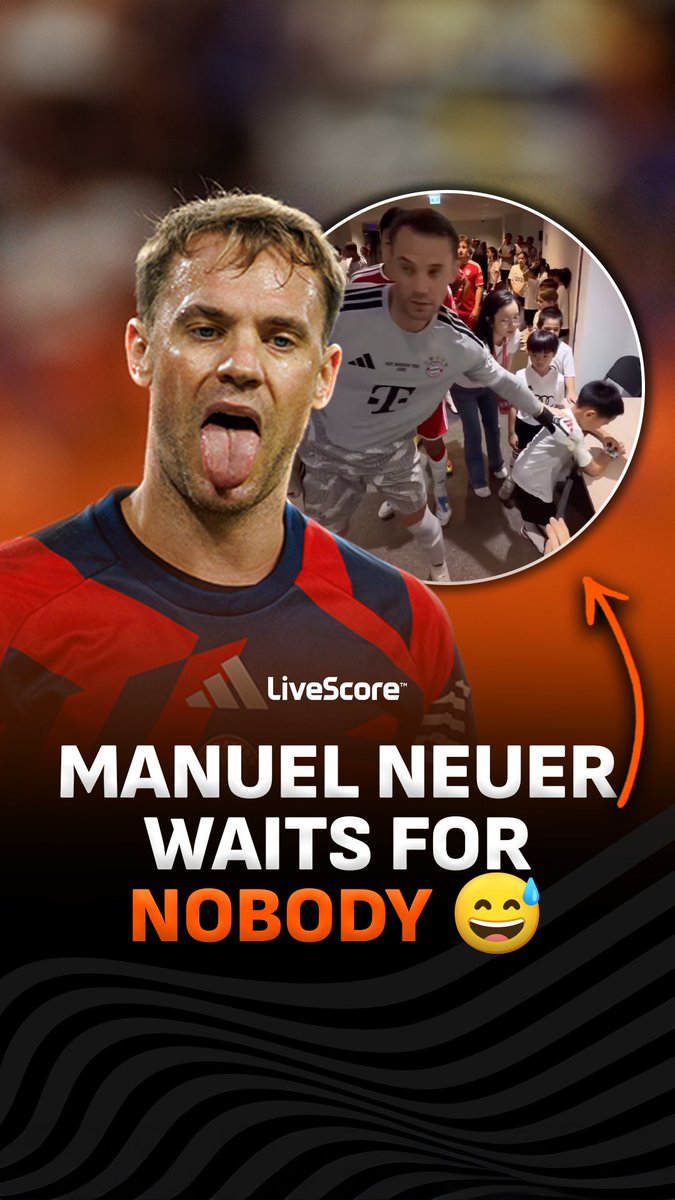 Neuer didn’t want to wait for this kid to stop playing with his watch 😅