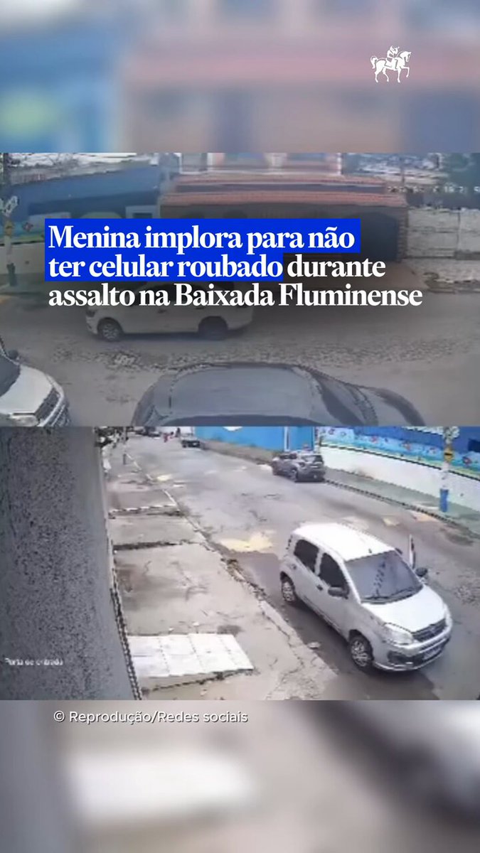 NO RIO DE JANEIRO 🚨 Menina implora a ladrão para não ter celular roubado: ‘Só tenho esse, moço, por favor’ → Estudante mexia no aparelho na rua quando criminoso chegou em um carro branco. Ele chega a segurar ela pelo pescoço e foge com o celular. Caso foi filmado e viralizou nas redes sociais. Polícia investiga