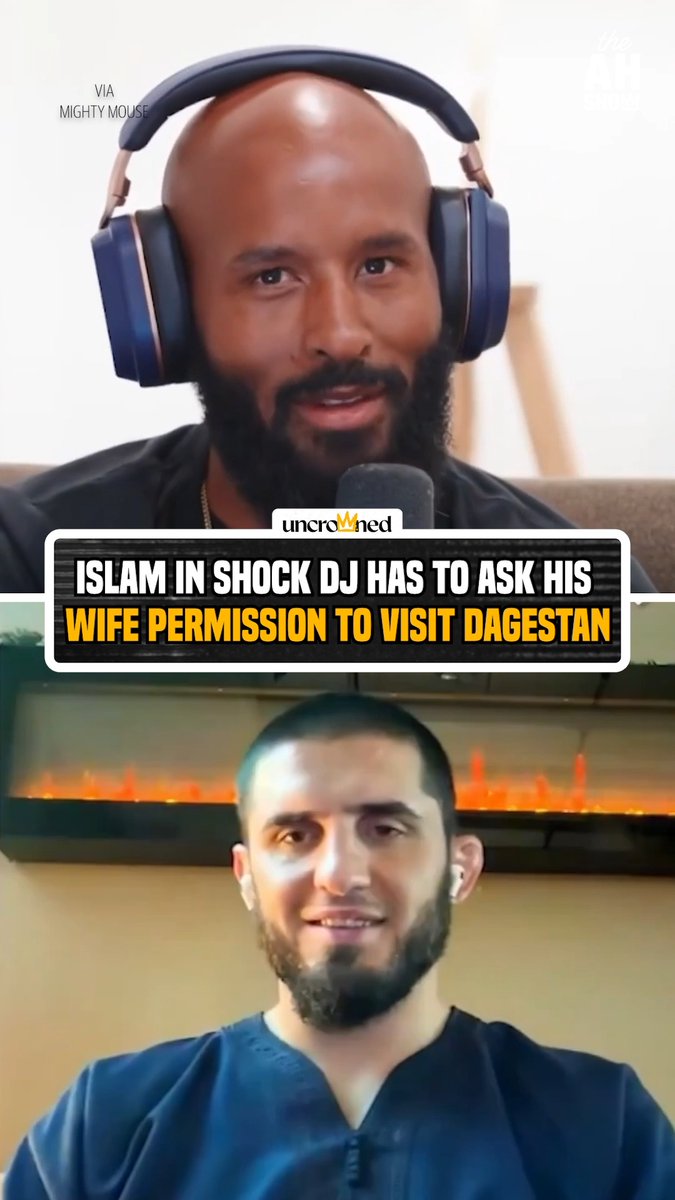 DJ: “I gotta talk to my wife.” Islam: “Talk to wife? You are the best fighter in the world bro. You have to tell her, but not ask.” Mighty Mouse wasn't letting Islam get him in trouble at home 😅 #UFC330