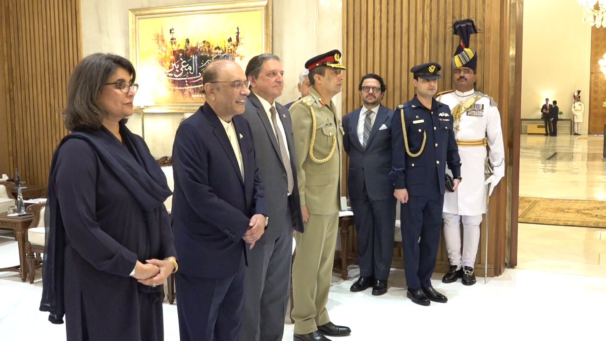 President receives credentials from ambassadors-designate of Italy and Republic of Korea President Asif Ali Zardari received the credentials of Ambassador-designate of Italy Ugo Ciarlatani and Ambassador-designate of the Republic of Korea Han Sungho at Aiwan-e-Sadr today. While talking to Ambassador Ciarlatani the President expressed confidence that his tenure would contribute to further strengthening Pakistan-Italy relations. He noted the steady growth in bilateral ties, particularly in trade and investment, with bilateral trade having surpassed the US$1 billion mark, and welcomed the signing of the agreement on abolition of visa requirements for diplomatic passport holders. The President also appreciated Italy’s support for Pakistan’s candidature for a non-permanent seat on the UN Security Council for the 2025-26 term and highlighted the importance of the Pakistani community in Italy as a bridge between the two countries. During his meeting with Ambassador Han Sungho, the President said Pakistan attaches great importance to its multidimensional relationship with the Republic of Korea. He expressed Pakistan’s desire to further expand trade and investment ties, noting the ongoing negotiations for a Comprehensive Economic Partnership Agreement, and welcomed cooperation in climate change, development and defence. The President expressed the hope that cooperation between the two countries in areas including shipbuilding, technology and economic development would continue to grow. Senator Saleem Mandviwalla and Secretary Foreign Affairs were also present during the meeting. ——-
