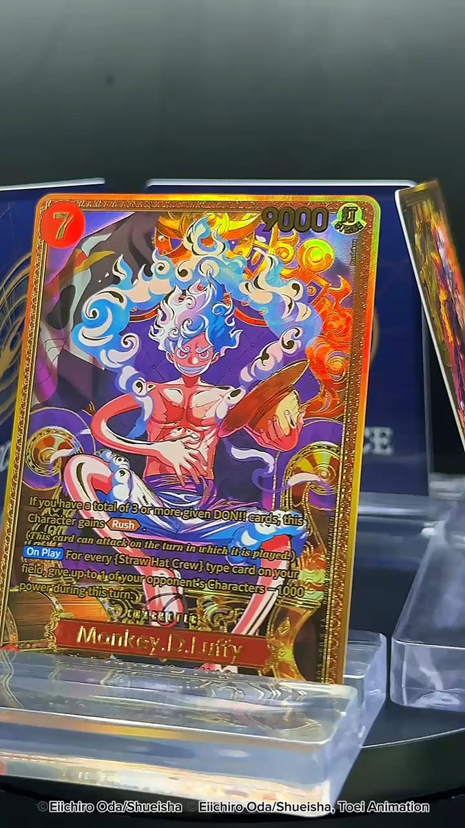 Official in person look at the English Four Emperor SP cards for OP17 The World's Strongest Warriors. • Monkey D. Luffy ST31-004 • Marshall D. Teach ST27-005 • Shanks OP13-028 • Buggy P-084 🇯🇵: August 22, 2026 🇺🇸: August 28, 2026 #OnePiece #OnePieceCardGame