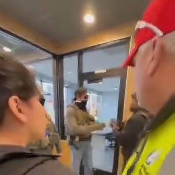 Masked ICE cowards entered a McDonald’s to prey on hardworking employees, and were stopped by a lone security guard. PAXIS confirms ICE is not allowed to enter kitchens, bathrooms, offices, storage rooms, or any other private areas of a restaurant without a judicial warrant. No matter how much authoritarians and their bootlickers lie, the Constitution is still on the side of America, and was designed to keep its enemies at bay. PAXIS is free to all immigrants and citizens. It is trained in the law and Constitution, and helps people prepare for illegal ICE raids and encounters, and deal with the aftermath. Help keep it free:
