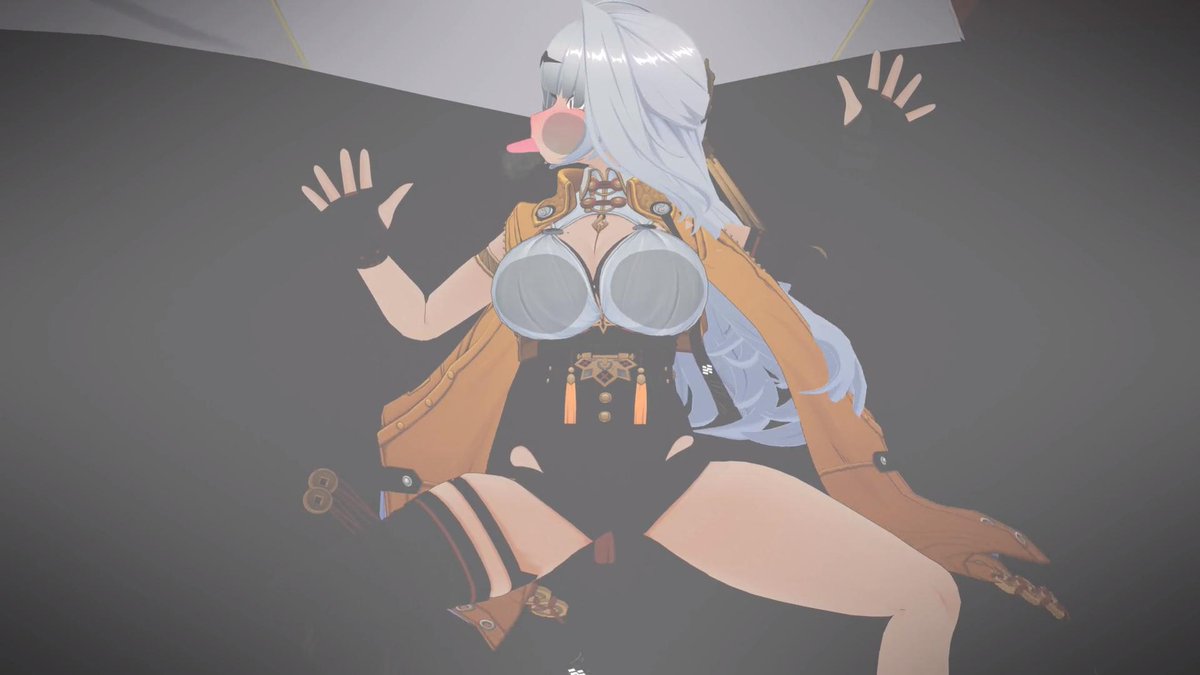 小さくなったことに気づかれず、弟子のお尻に潰されてしまうお師匠さんです。つぶれたカエルのようなポーズで力尽きてしまい、無様ですね.... #平面化 #状態変化