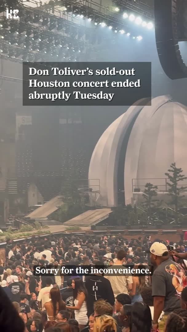 Don Toliver's sold-out show at Toyota Center came to an abrupt end Tuesday night when house lights flooded the venue and an announcer directed fans to exit. 🔗