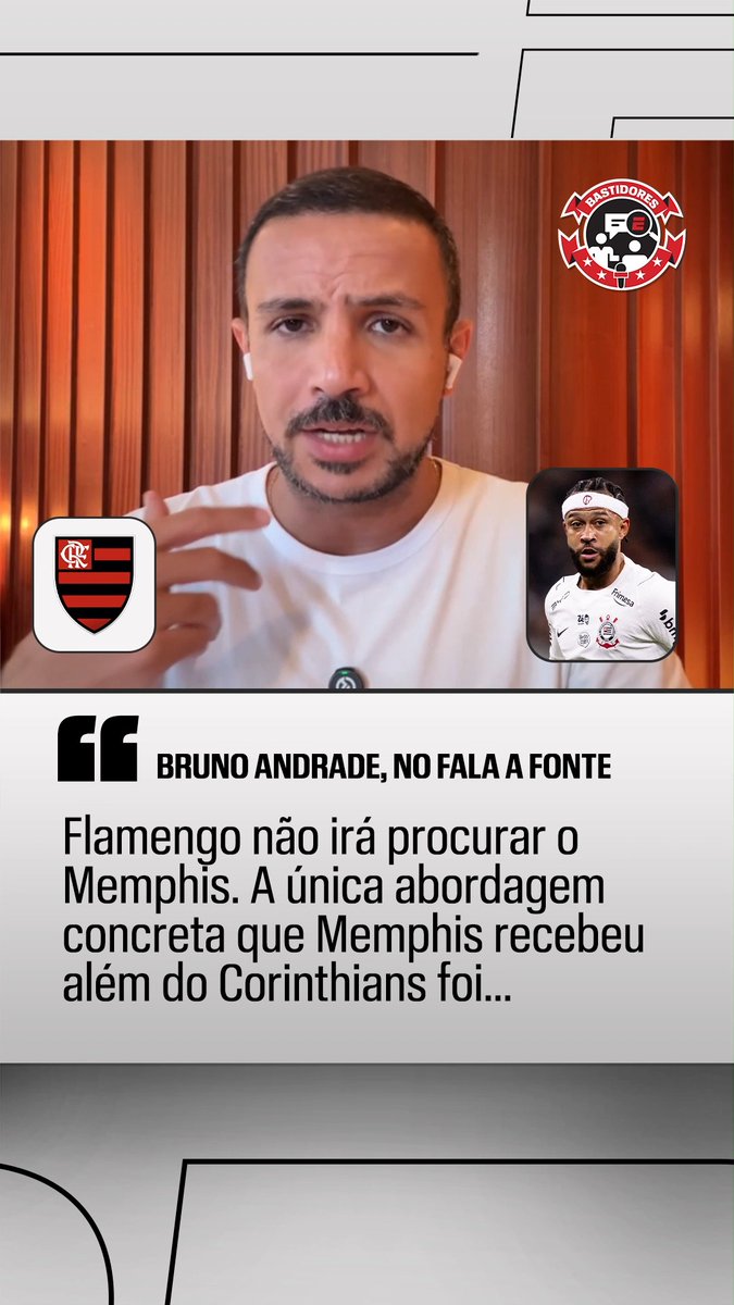 PRA ONDE VAI O MEMPHIS? No Fala a Fonte, Bruno Andrade trouxe a informação de que o Flamengo não irá procurar o atacante e falou sobre a única equipe que chegou a falar com Memphis Depay enquanto ele negociava a renovação com o Corinthians! 👉 Saiba TUDO sobre o mercado da bola no Fala a Fonte, ao vivo, de segunda a sexta, no YouTube da ESPN Brasil! #FalaFonte #FutebolNaESPN