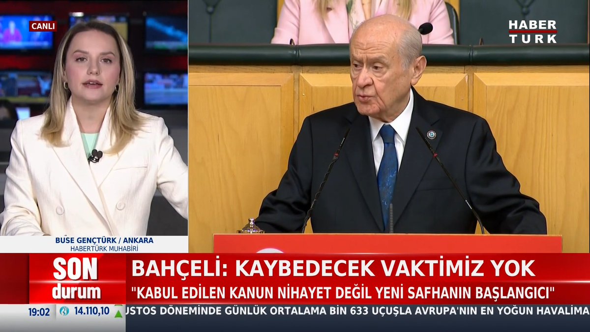 #SONDURUM -MHP Genel Başkanı Devlet Bahçeli: Kaybedecek vaktimiz yok. "Kabul edilen kanun nihayet değil yeni safhanın başlangıcı."