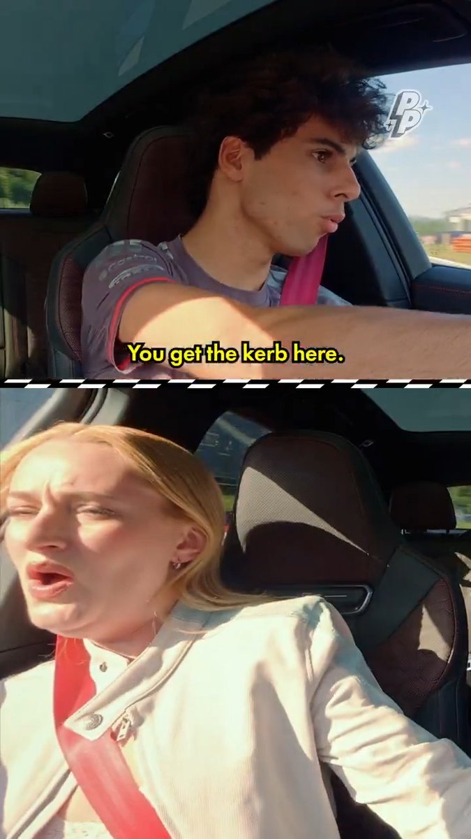 Hold on tight Amelia Dimoldenberg, Gabriel Bortoleto is fully sending it! 🫨💨 Watch the latest episode of Passenger Princess, out now on Amelia's YouTube channel! 📺 #F1