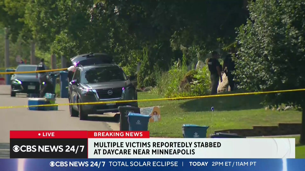 BREAKING: Three people have reportedly died, including a child, after they were stabbed at a home daycare near Minneapolis. Mayor Jacob Frey has described the situation as critical.