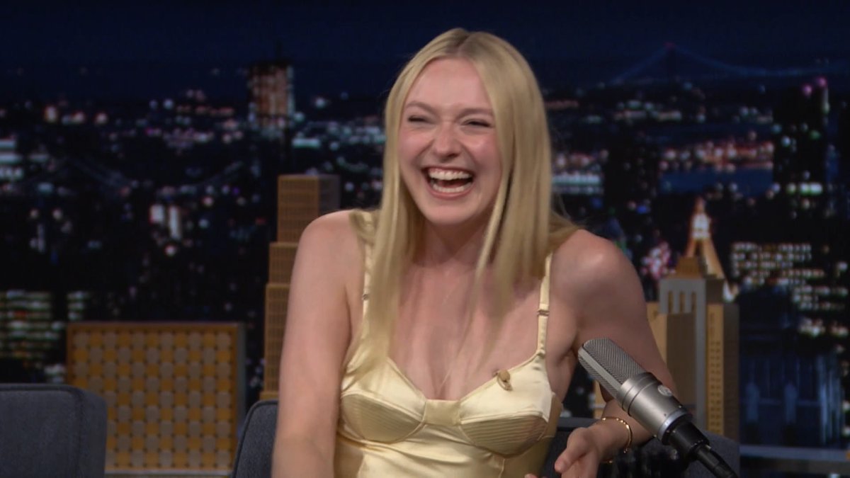 Dakota Fanning got brownie points from her guy friends after operating a bulldozer in her new film The Sun Never Sets 🤣 #FallonTonight