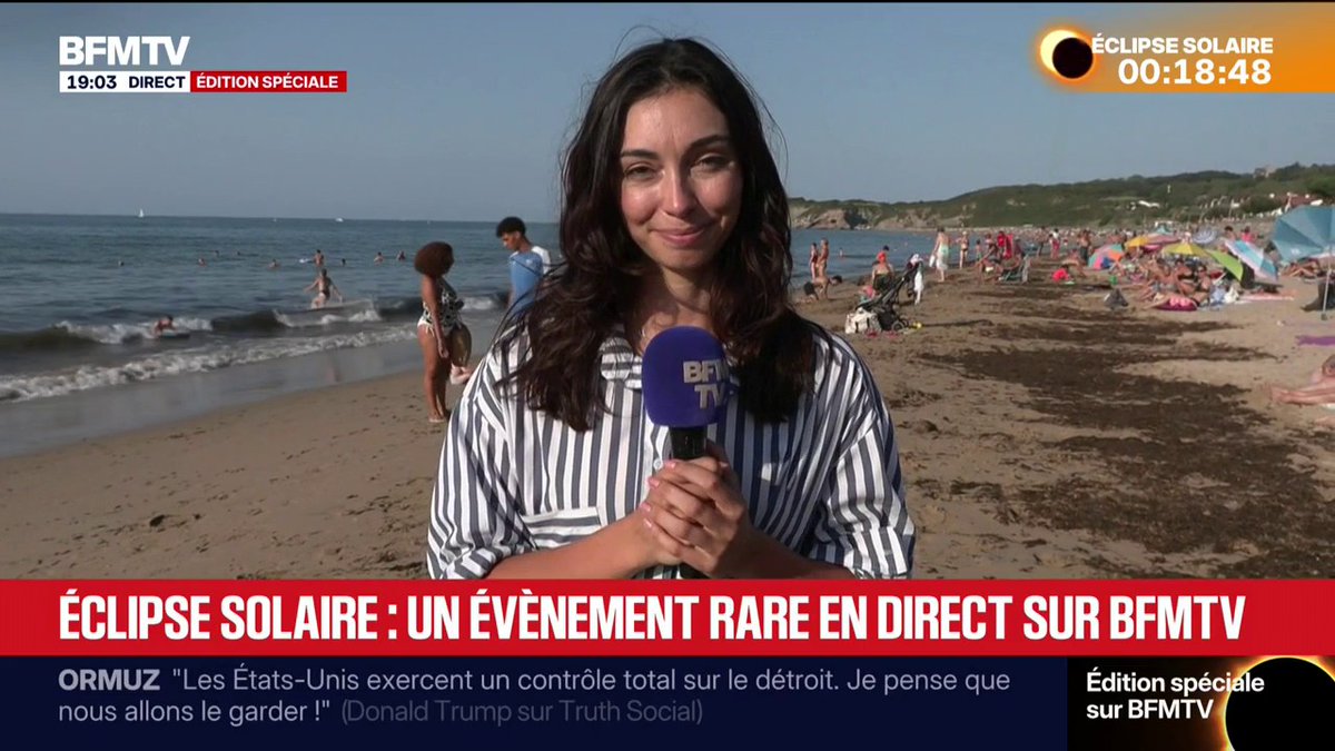"On en profite avec la famille et les amis": de nombreux spectateurs sont prêts à suivre l'éclipse solaire sur la plage à Hendaye