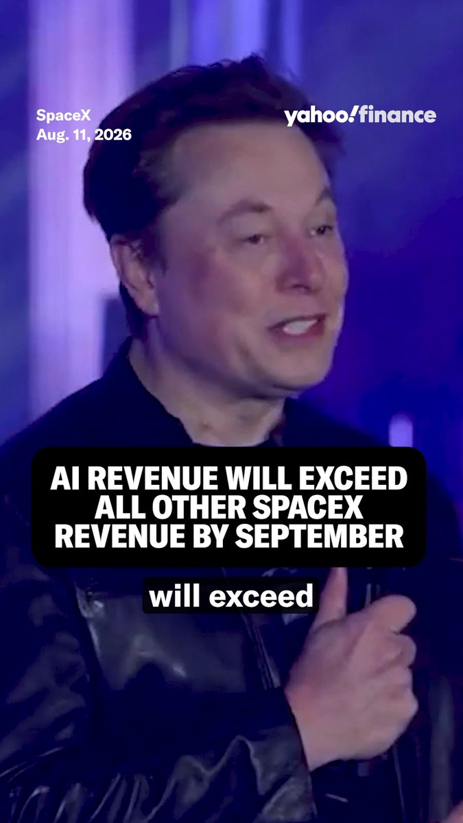 Elon Musk says, "In 4 or 5 years, AI will be 99% of the value of SpaceX."