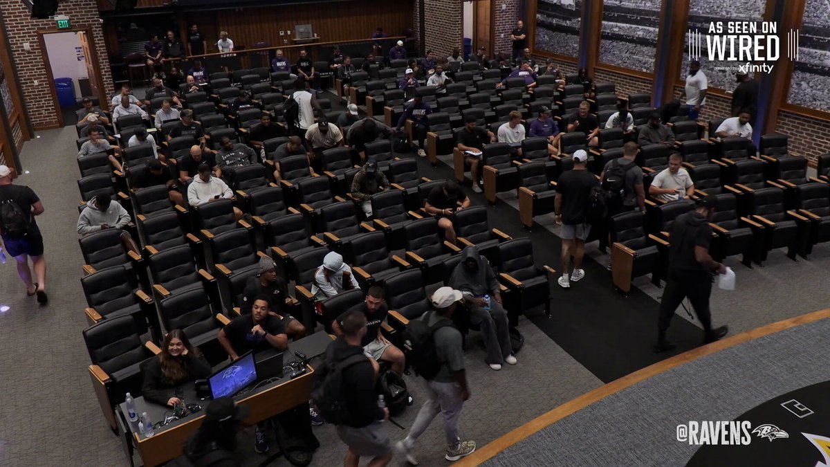 The fam is back under one roof. First team meeting of camp. See more on Wired at 8 p.m. tonight.