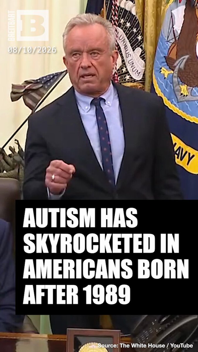 RFK Jr. Secretary Kennedy Says Autism Rates Have Skyrocketed in Americans Since 1989