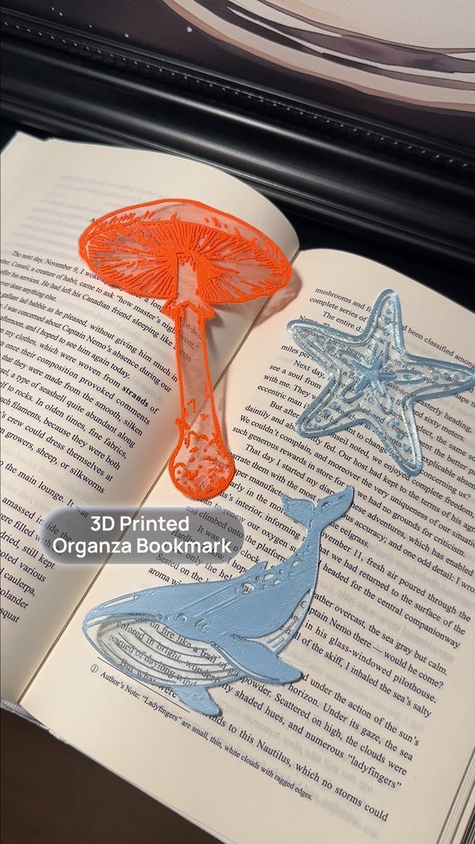 The most magical bookmark you'll make with 3D printing this semester. 🍄📖 Follow the tutorial and make your own!