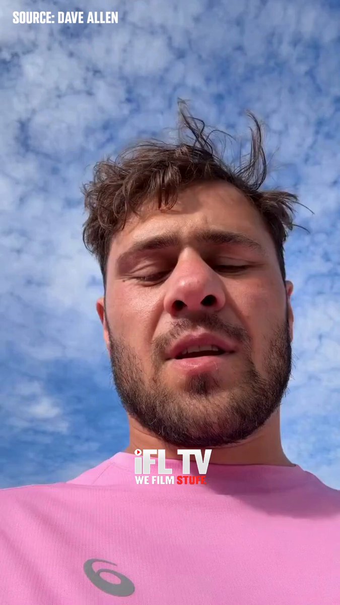 Dave Allen, whilst eating an ice cream, calling out his September 12th opponent Thomas Carty for doing track work 🍦 Never ever ever change Dave 🤣 🎬 WhiteRhino_21 (IG)
