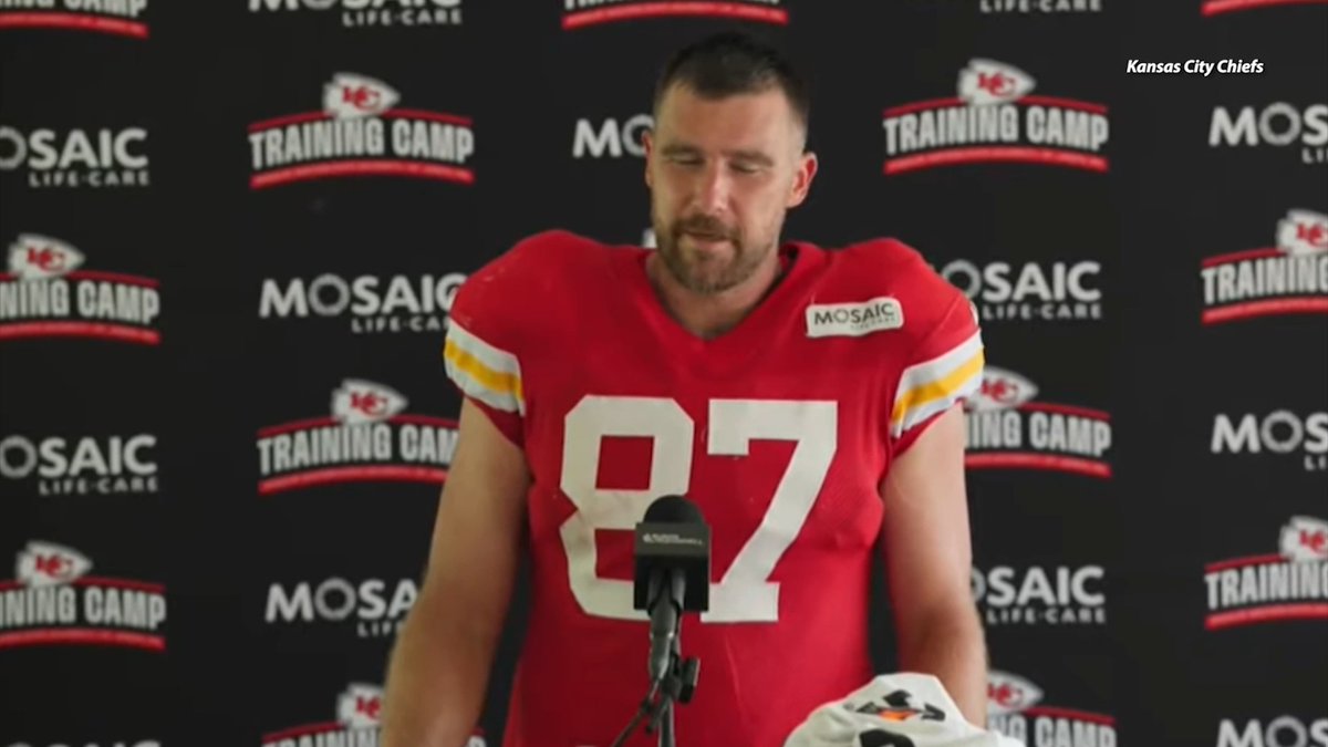 Travis Kelce says Taylor Swift wedding was "best night of my life." 💘 Credit: Kansas City Chiefs