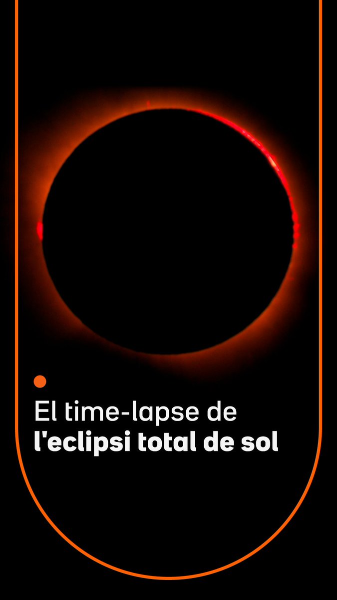 És el moment en què la Lluna s'ha situat davant del Sol fins a tapar-lo completament. La fase de totalitat ha deixat punts del sud de Catalunya a les fosques més d'un minut i mig. Una experiència que no es repetirà fins d'aquí a 154 anys #EclipsiSolar3Cat