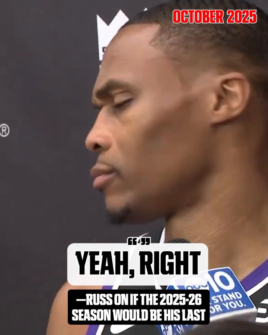 Little did we know, that would be Russell Westbrook’s final season 🥲 (via Matt George)
