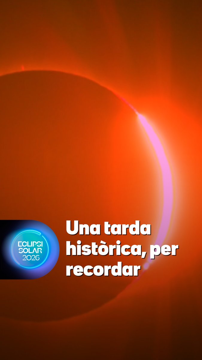 🌒🌔 En uns segons s'ha fet de nit i de dia. La Lídia Heredia i la Gemma Puig s'emocionen en el moment àlgid de l'eclipsi solar total, just quan veien l'anell de diamant. #EclipsiSolar3Cat