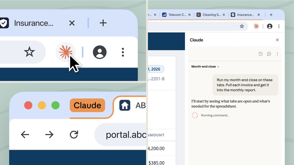 Your Claude in Chrome sessions now carry over to desktop, web, and mobile. Conversations are saved, and your skills and connectors work in the browser. Available on Max and Team today, rolling out to Pro in the coming weeks.