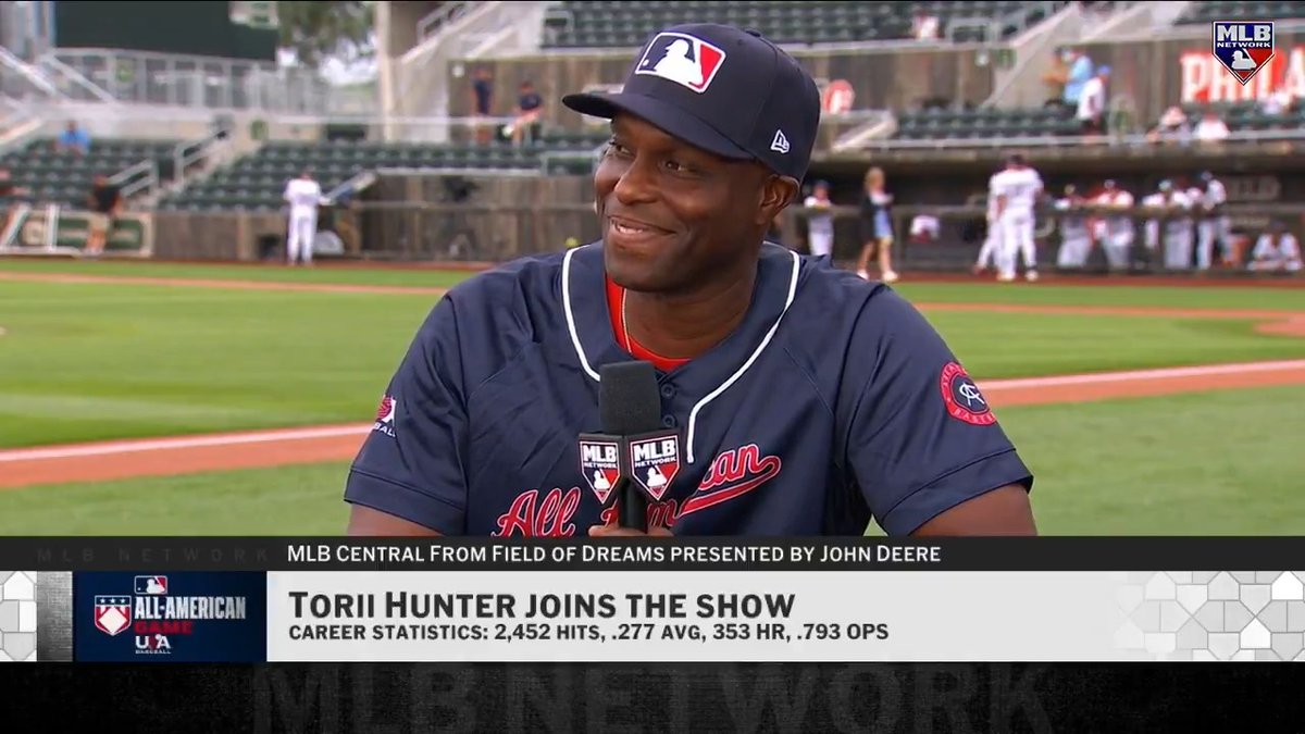 “We played the game to win the World Series. We played the game to get the next win.” 9x Gold Glove Award winner Torii Hunter joined the #MLBCentral desk from Dyersville, Iowa to discuss his upbringing as a ballplayer and potential as a Hall of Famer.