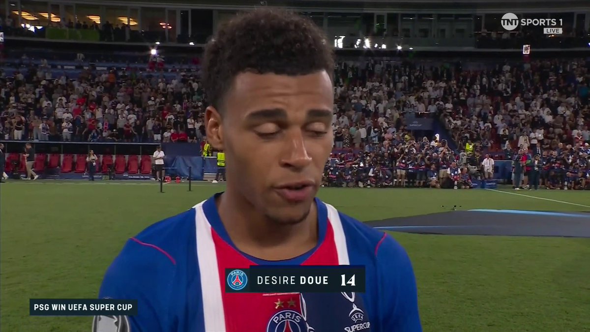 💬 "We are ALWAYS hungry you know... we want more, we want more" Désiré Doué reflects on PSG's UEFA Super Cup Final win. 📺 TNT Sports &amp; HBO Max