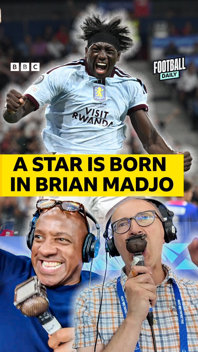 "A STAR IS BORN" 🤩 John Murray on the call as Dion Dublin goes wild in the commentary box for Brian Madjo’s goal 🙌 #BBCFootball #SuperCup