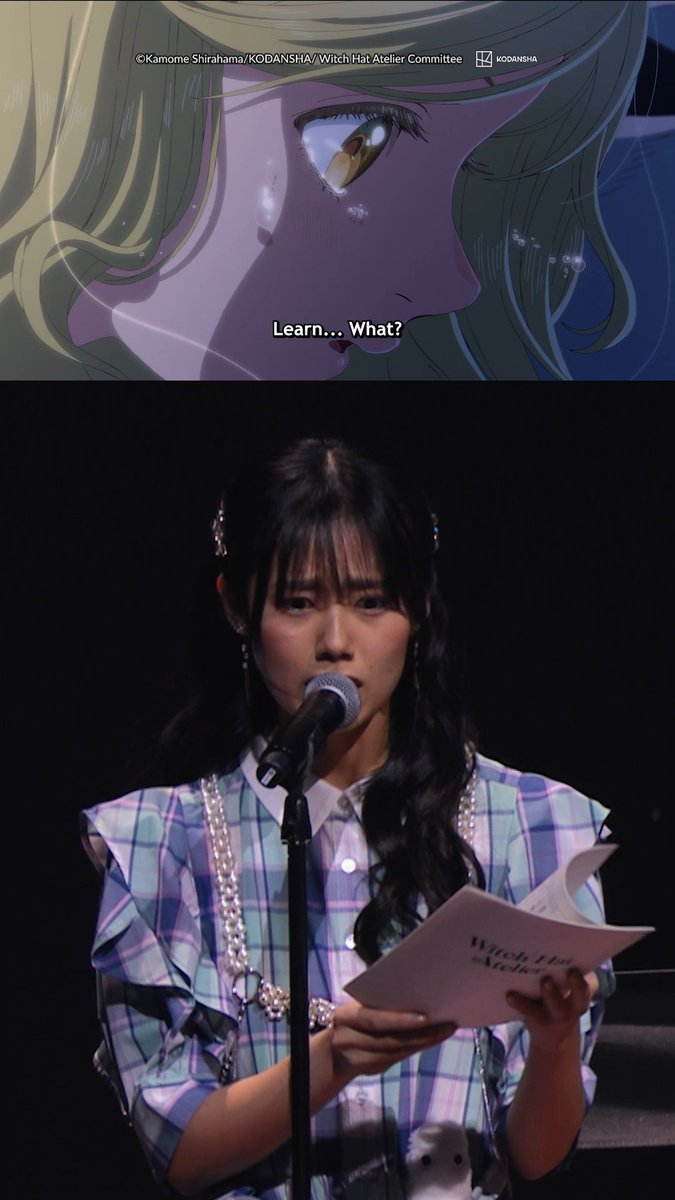 Watching the voice of Coco feel every line of this scene 🥹 #WitchHatAtelier