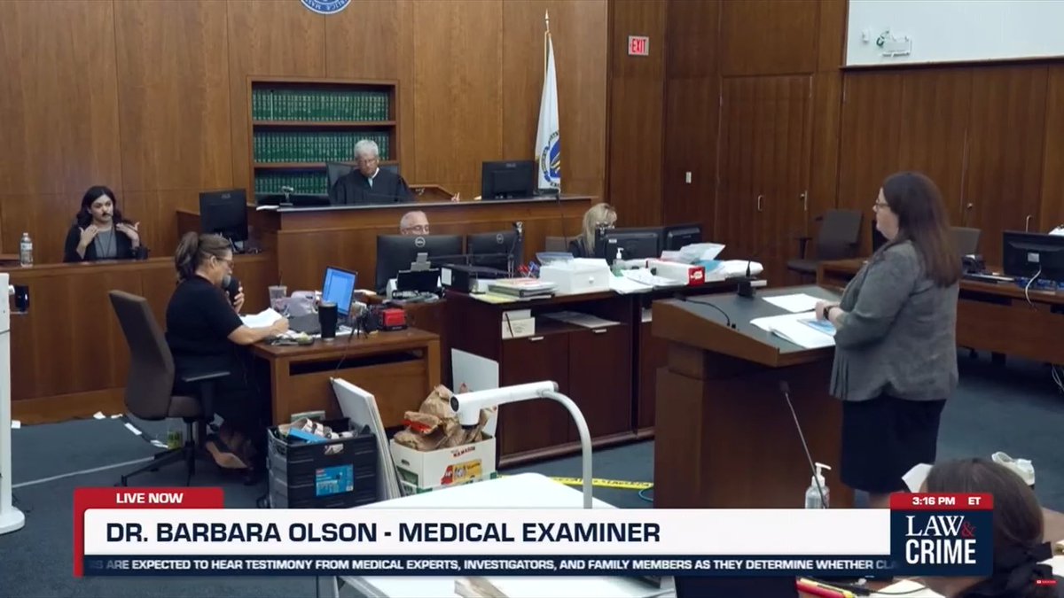 Lindsay Clancy breaks down as medical examiner testifies in murder trial. 🎥: Law & Crime / IMAGN