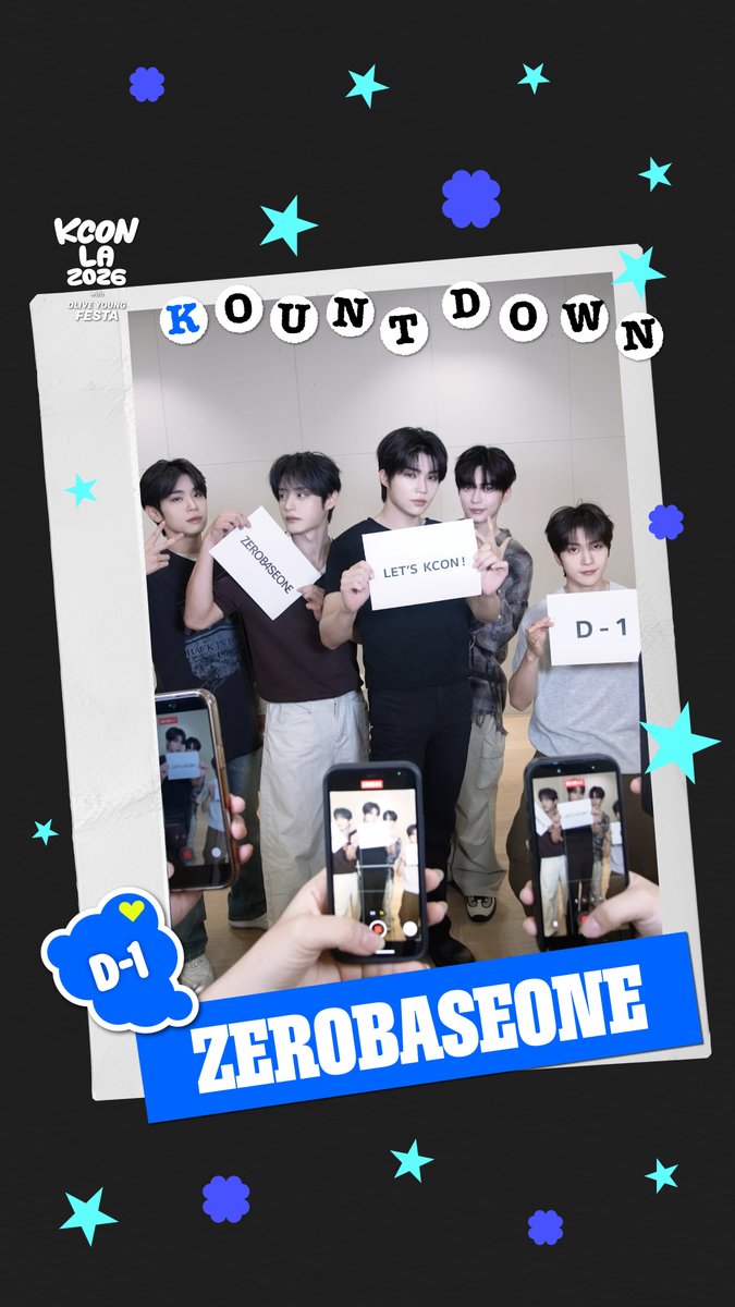 [#KCONLA2026] D-1 KOUNTDOWN 🎉 1 DAYS LEFT UNTIL KCON LA 2026! Ready to light up KLOVER'S SOUL CITY w/ #ZEROBASEONE?🔥 - 𝐆𝐄𝐓 𝐘𝐎𝐔𝐑 𝐓𝐈𝐂𝐊𝐄𝐓 𝐍𝐎𝐖! 🎟️ 🔗Ticket Info - KCON LA 2026 AUG 14-16 Arena, LA Convention Center Let’s #KCON